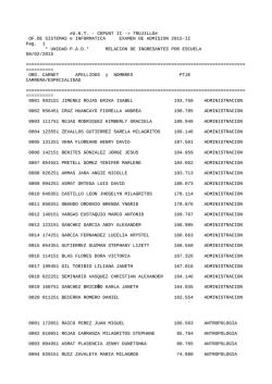 para ver la lista completa de ingresantes.