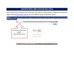 INSCRIPCIONES A&Ntilde;O ESCOLAR 2015-2016