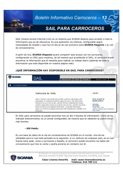 SAIL PARA CARROCEROS Bolet&iacute;n Informativo