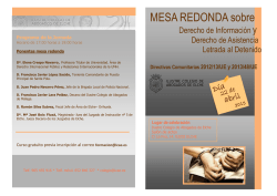 MESA REDONDA sobre - Ilustre Colegio de Abogados de Elche