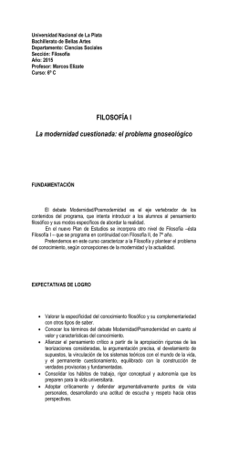 Filosof&iacute;a - Universidad Nacional de La Plata