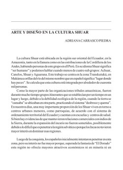 Arte y Dise&ntilde;o en la Cultura Shuar-Adriana Carrasco