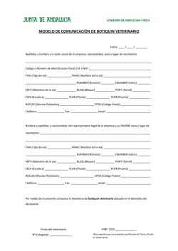 MODELO DE COMUNICACI&Oacute;N DE BOTIQUIN VETERINARIO