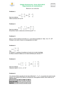 Matrices resueltos. - Ingenio Matem&aacute;tico