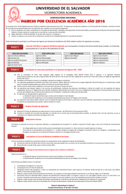 ingreso por excelencia acad&eacute;mica a&ntilde;o 2016