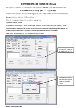 INSTRUCCIONES DE INGRESO DE TASAS