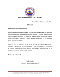 Circular - uec precursores de venezuela / fundada 2012