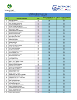 PATRIMONIO HOY NACIONAL