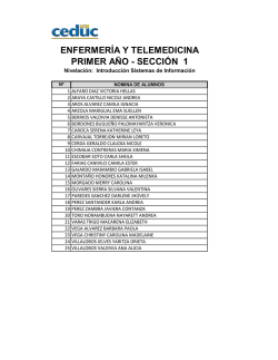 ENFERMER&Iacute;A Y TELEMEDICINA PRIMER A&Ntilde;O