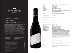 Ficha T&eacute;cnica Bancales Olvidados 2012