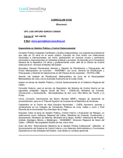 CURRICULUM VITAE (Resumen) CPC LUIS ARTURO GARCIA
