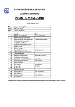 INFANTIL MASCULINO - Federaci&oacute;n C&aacute;ntabra de Baloncesto