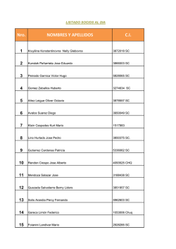 Nro. NOMBRES Y APELLIDOS C.I.