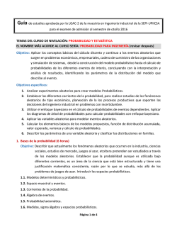 Gu&iacute;a de estudio: Probalididad para Ingenier&iacute;a