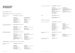 ORGANISATION OF RESEARCH