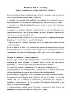 Resumen de texto de Luc&iacute;a Garay Algunos conceptos para analizar