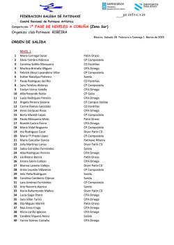 ORDEN DE SALIDA I Fase Niveles CORU&Ntilde;A SUR