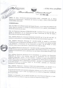 R.D. N&deg; 0783-2015-DRSC