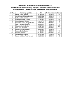 Concurso Abierto - Resoluci&oacute;n N.466/15