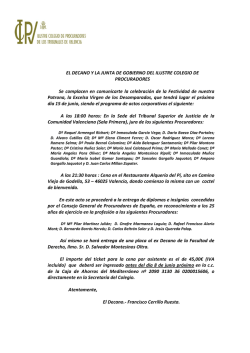 EL DECANO Y LA JUNTA DE GOBIERNO DEL ILUSTRE COLEGIO