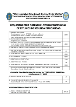1.- CARPETA PROFESIONAL Solicitud para el Decano &ndash; (FACHSE