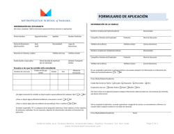 MET Application form-espa&ntilde;ol - Metropolitan School of Panama