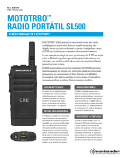 MOTOTRBO&trade; RADIO PORT&Aacute;TIL SL500