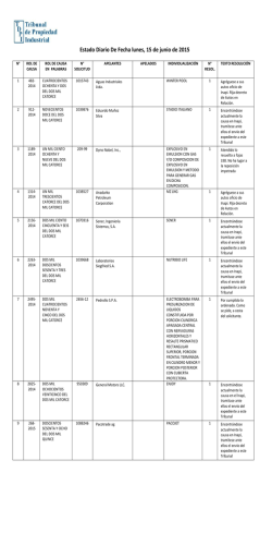 Estado Diario De Fecha lunes, 15 de junio de 2015