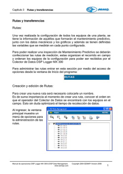 Rutas y transferencias