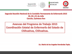 Avances del Programa de Trabajo 2015 Coordinaci&oacute;n Estatal de