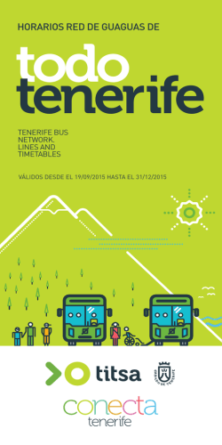 Folleto Horarios Tenerife