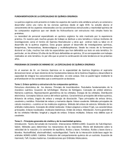 Programa de Examen M&iacute;nimo Especialidad (Quimica)