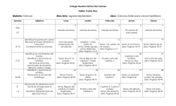Ciencias Primer Grado - Colegio Nuestra Se&ntilde;ora del Carmen
