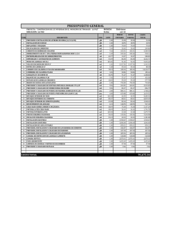 PRESUPUESTO GENERAL