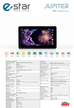 Especificaciones t&eacute;cnicas eSTAR JUPITER HD Quad Core
