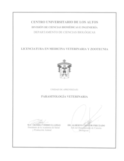 Parasitolog&iacute;a veterinaria