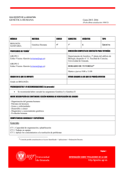 Gen&eacute;tica Humana