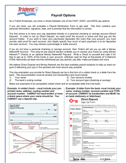 Payroll Options - Trident Seafoods