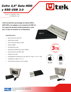 Cofre 2,5&rdquo; Sata HDD y SSD USB 3.0