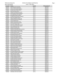 Referencias Bancarias para reinscripci&oacute;n Instituto Tecnol&oacute;gico de