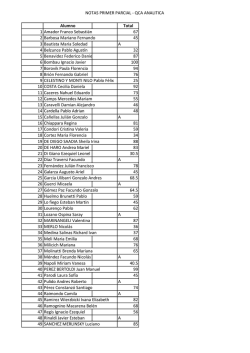 notas del priimer parcial