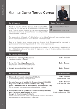 German Xavier Torres Correa - Consejo Nacional de Igualdad de