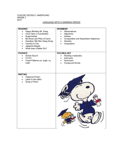 COLEGIO DECROLY AMERICANO GRADE 3 2015 LANGUAGE