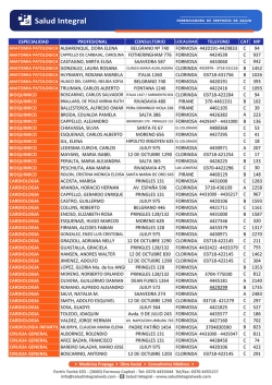 especialidad profesional consultorio telefono cat mp anatomia