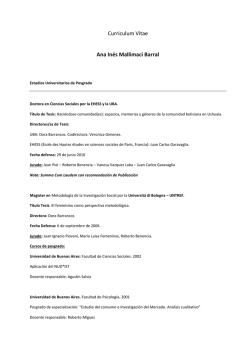 CV Ana In&eacute;s Mallimaci Barral - MiFaPP