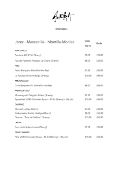 Jerez - Manzanilla - Montilla