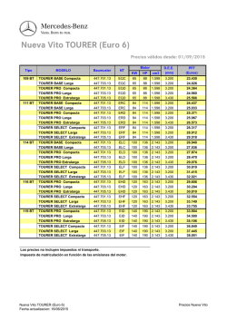 Nueva Vito TOURER (Euro 6)