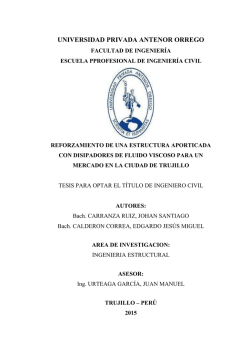 reforzamiento de una estructura aporticada con disipadores