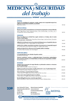 Medicina y Seguridad del Trabajo. N&uacute;mero 239 - Inicio