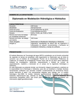 Diplomado en Modelaci&oacute;n Hidrol&oacute;gica e Hidr&aacute;ulica